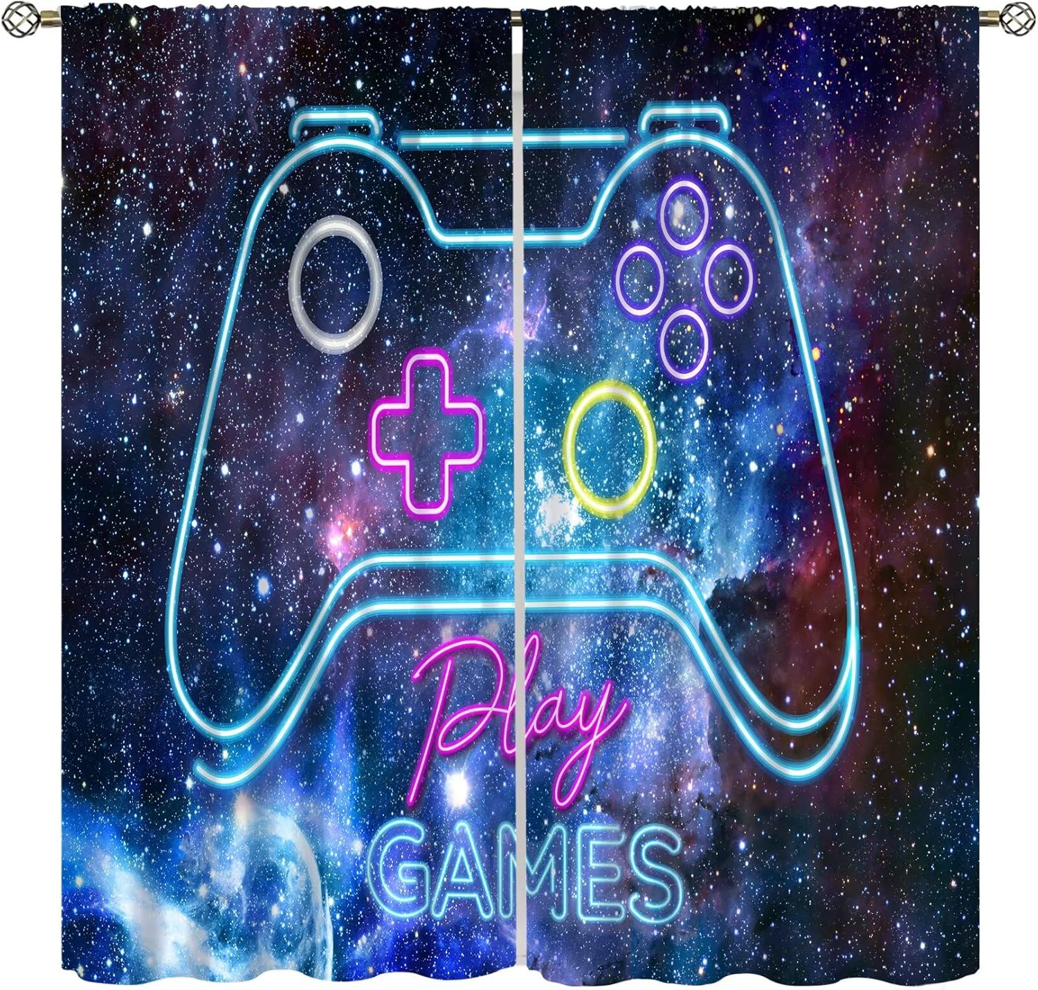 Retro Gaming Youtube - Rideaux occultants gaming rétro pour jeux