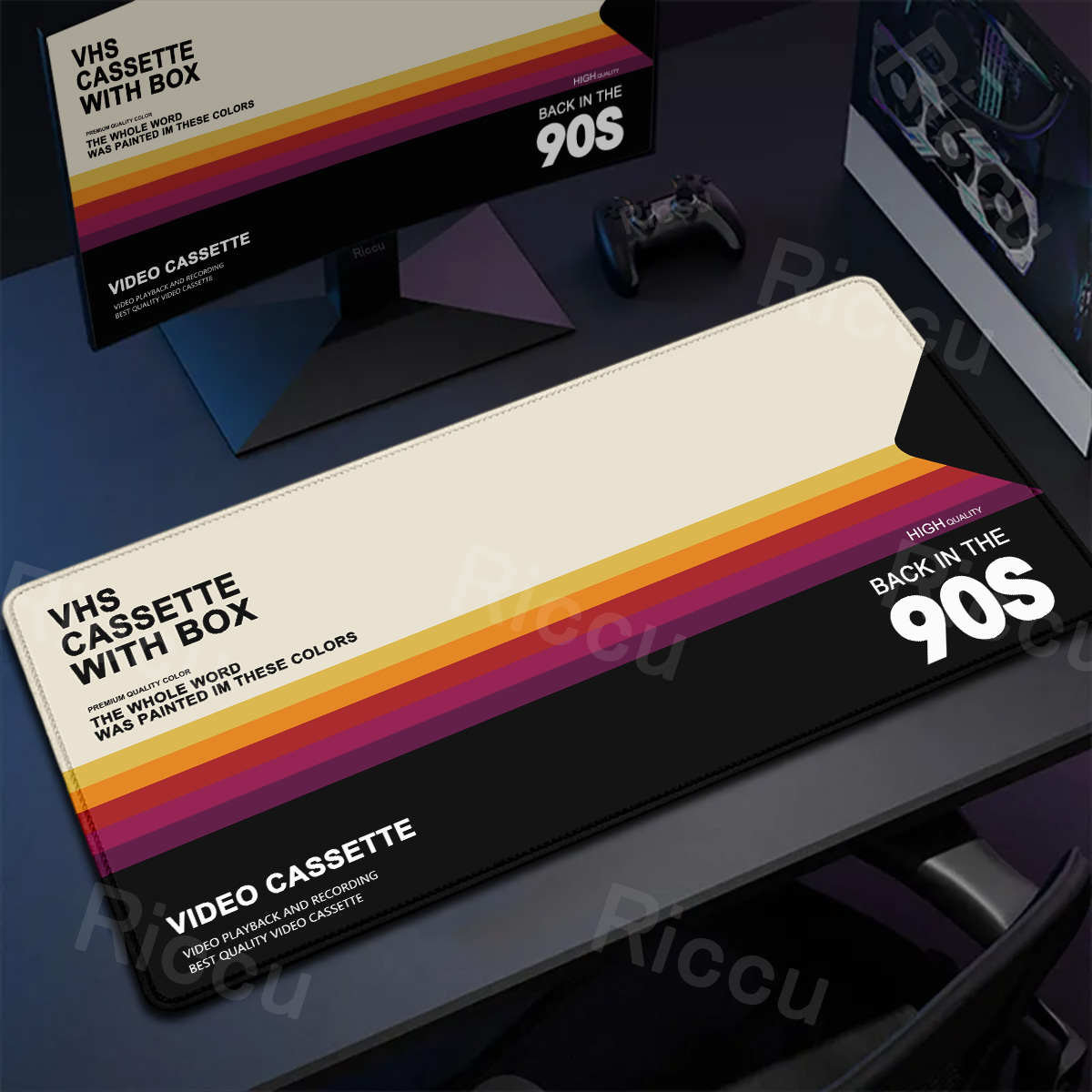 Retro Gaming Keyboard - Tapis de souris Style VHS rétro