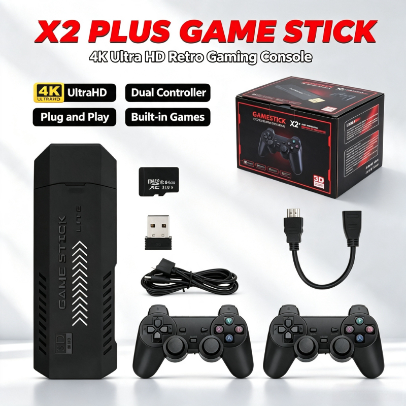 Retro Gaming Stick - Console de jeu rétro X2Plus 4K
