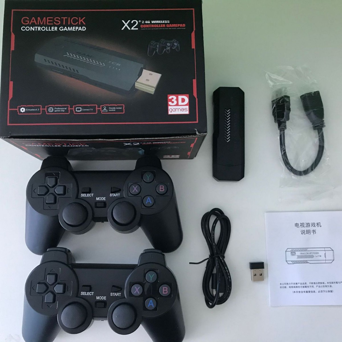 Retro Gaming Stick - Console de jeux vidéo rétro X2,