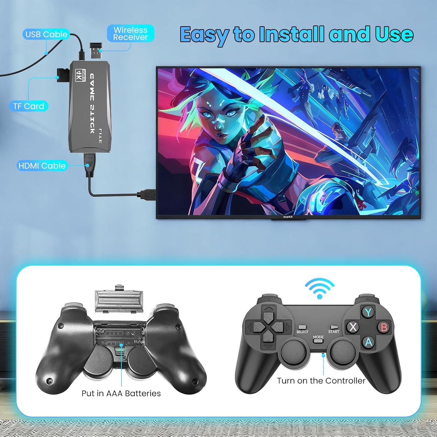Console de jeu M8 avec plus de - Retro Gaming Hdmi Stick avis et prix