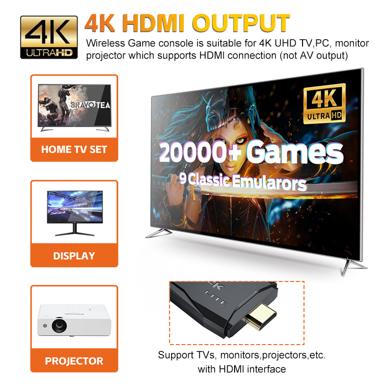 Console de jeu vidéo M9 4K 200 - Retro Gaming Stick avis et prix