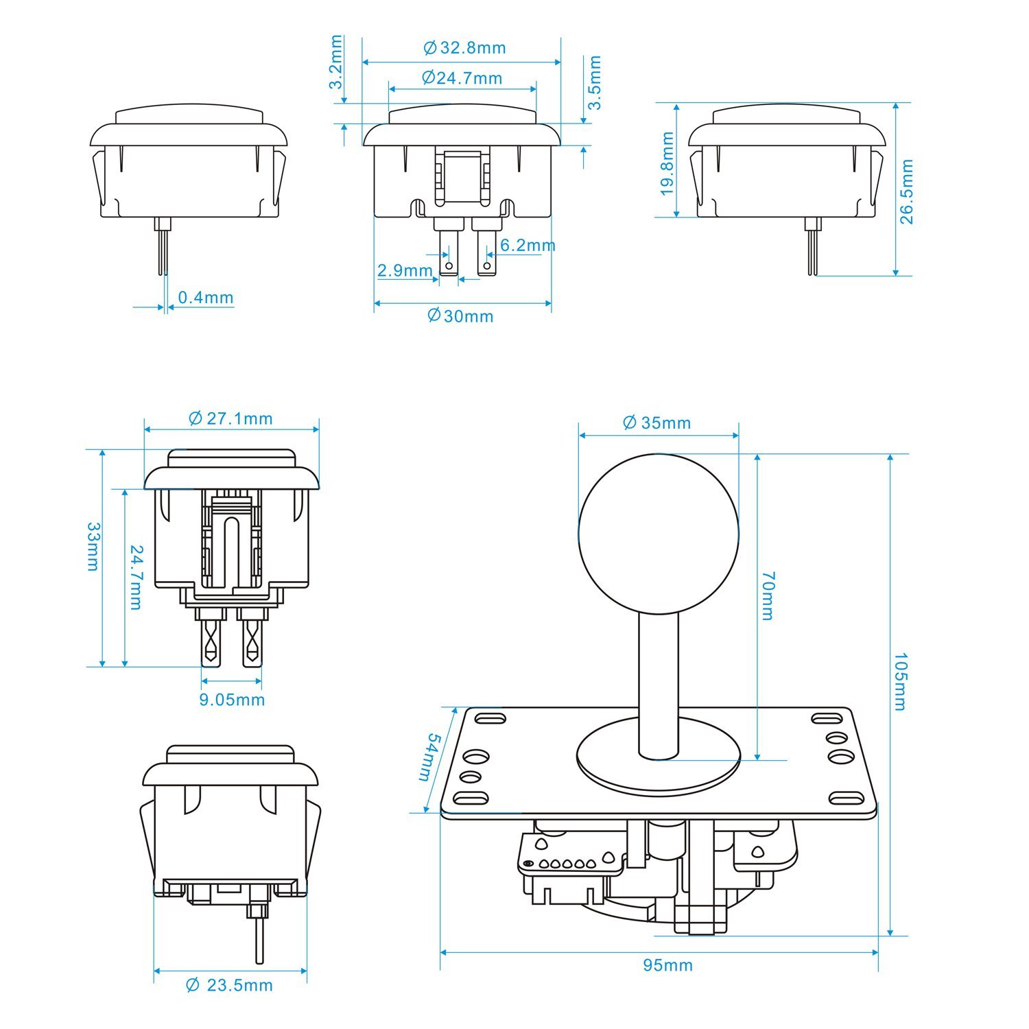 Kit DIY d'arcade pour 2 joueur - Arcade Button Kit avis et prix
